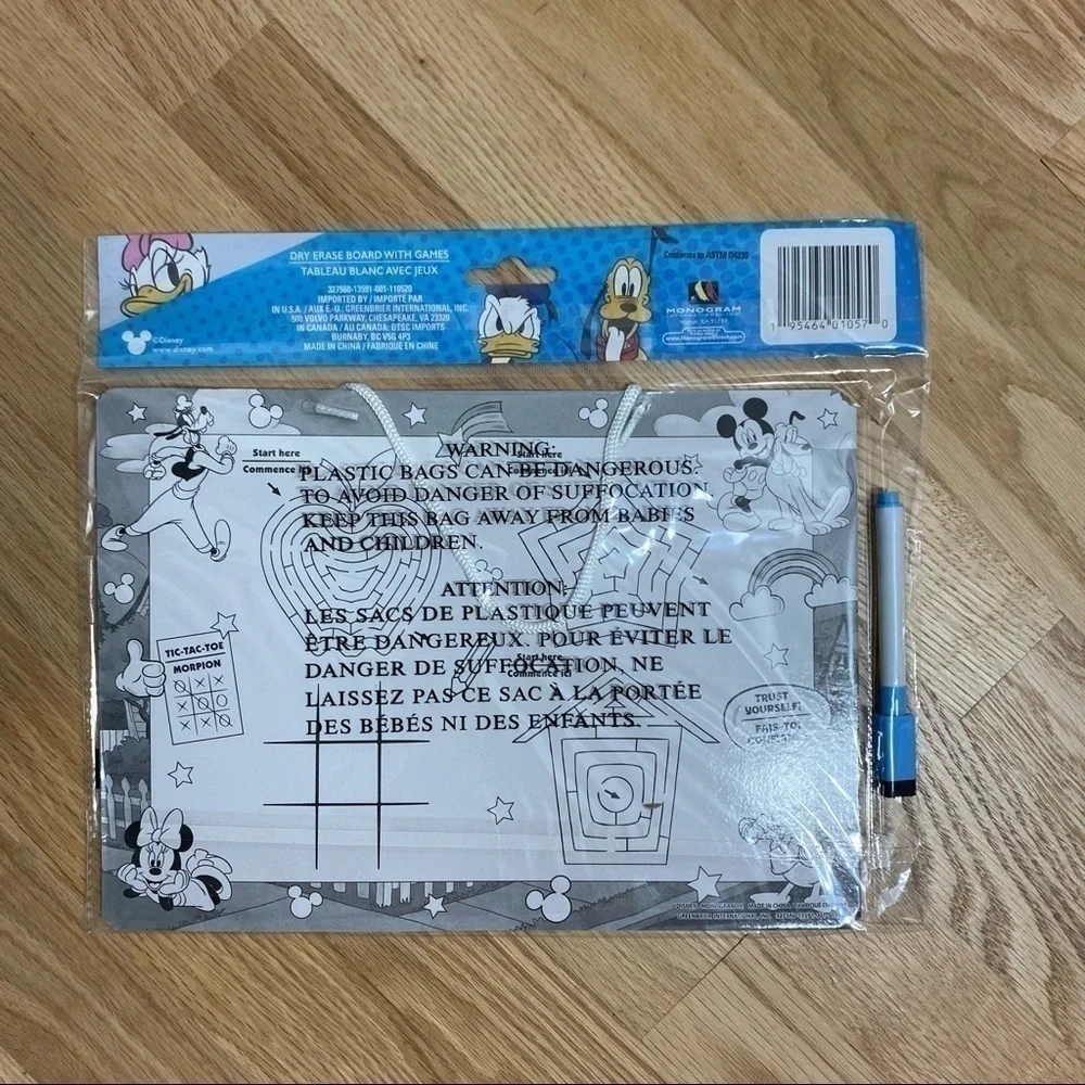 Disney Mickey Mouse White Board NWT Pluto Minnie Mouse Donald Duck